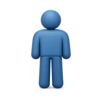 Front-facing mens restroom 3D icon for public facility signage, maps, and UI navigation