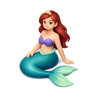 Free isometric 3D mermaid icon for fantasy, mythology, ocean, and storytelling themed designs