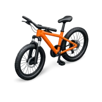 Isometric 3D mountain bike icon for cycling, outdoor sports, and adventure themed designs