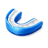 Isometric 3D mouth guard icon for dental care, oral health, sleep aid, and teeth protection