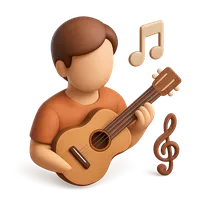 Isometric 3D icon of Musician, including keywords: musician.