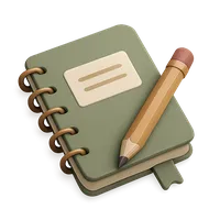 Isometric 3D icon of Notebook, including keywords: notebook.