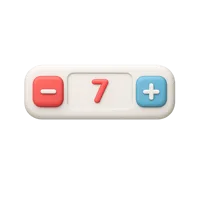 Number input 3D icon in a premium front-facing style for forms, calculators, and dashboard UI