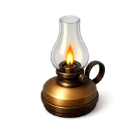 Isometric 3D oil lamp inspired by Byzantine design for history, museum, and cultural themed visuals