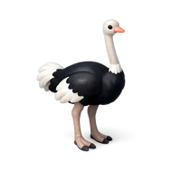 Ostrich isometric 3D icon for free download, suitable for wildlife, zoo, safari, and farm-themed designs