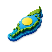 Free isometric 3D Palau icon for travel, geography, and country themed designs