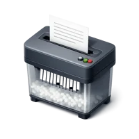 Paper shredder isometric 3D icon for office document disposal and security visuals