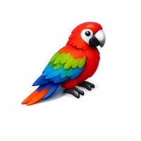 Parrot isometric 3D icon, free download for wildlife, pet, and tropical design projects