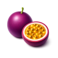 Passion fruit isometric 3D icon for tropical food, nutrition, and fresh produce visuals