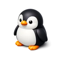 Penguin isometric 3D icon, free download for wildlife, education, and polar animal themed designs