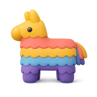 Front-facing pinata 3D icon for party, birthday, and celebration UI designs