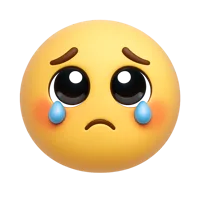 Pleading Face front-facing 3D UI icon for chat reactions, messaging apps, and expressive interface design