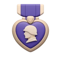 Purple heart 3D icon in a premium front-facing style for UI design, reactions, romance, and wellness interfaces.