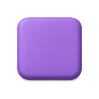 Purple square 3D icon in a premium front-facing style for UI design