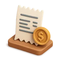Isometric 3D icon of a receipt, stylized vector illustration for digital icon sets
