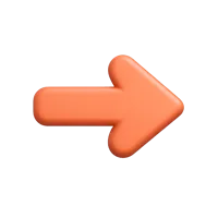 Right arrow 3D icon in a premium front-facing style for navigation and UI buttons