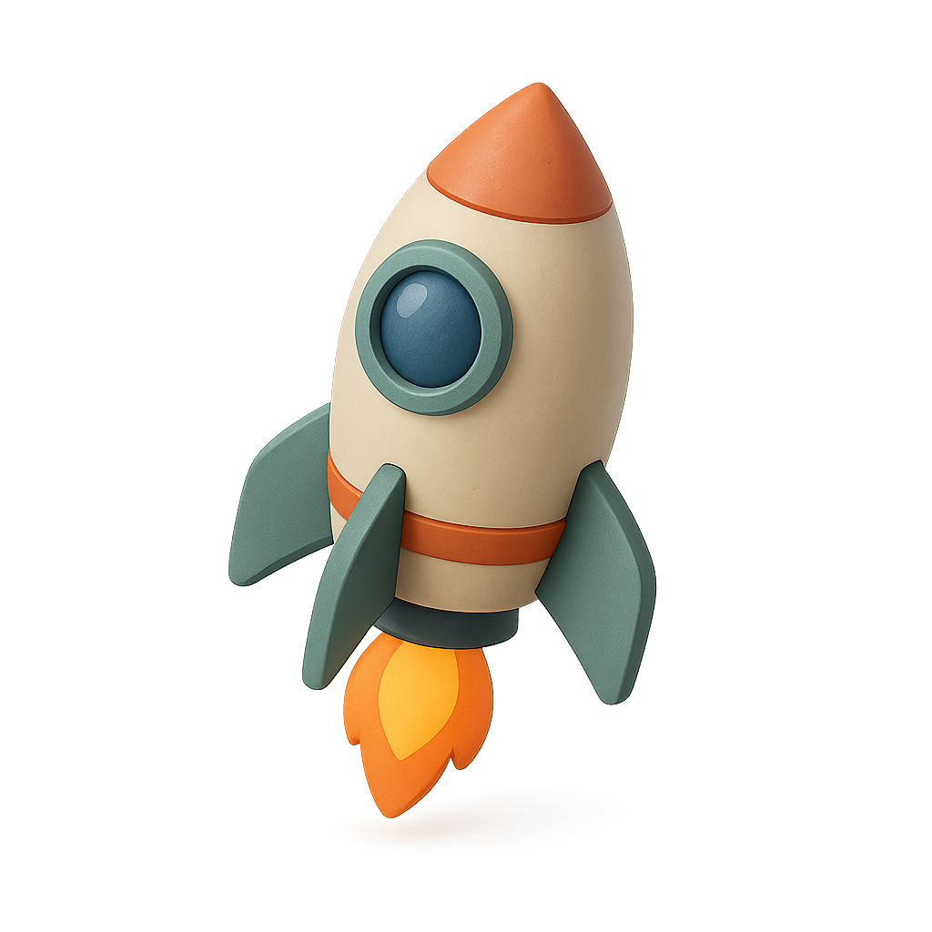 Isometric 3D icon of a rocket, stylized vector illustration for digital icon sets