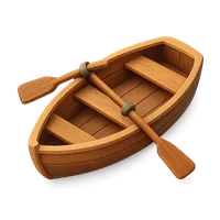 Isometric 3D icon of a rowing boat, stylized vector illustration for digital icon sets