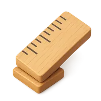 Isometric 3D icon of a ruler, stylized vector illustration for digital icon sets