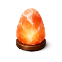 Isometric 3D salt lamp icon for home decor, wellness, and cozy interior design visuals