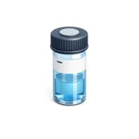 Isometric 3D sample vial icon for laboratory, medical testing, and research use