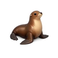 Sea lion isometric 3D icon for wildlife, ocean, aquarium, and zoo themed designs