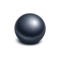 Shot put isometric 3D icon for athletics, track and field, and sports equipment visuals