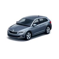 Skoda Scala isometric 3D icon for free download, compact hatchback vehicle illustration