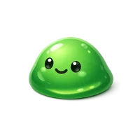 Slime isometric 3D icon for fantasy games, monster collections, and playful creature-themed designs