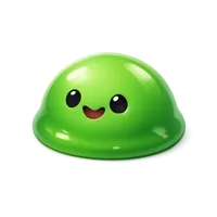 Isometric 3D slime creature icon for fantasy games, monster collections, and playful digital designs