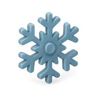 Isometric 3D icon of Snowflake, including keywords: snowflake.