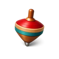 Isometric 3D spinning top toy icon, free to download for games, toy collections, and playful design projects.