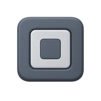 Front-facing white square 3D UI icon in a premium style, free to download for design systems and interface projects.