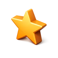 Free isometric 3D star icon for ratings, favorites, awards, and decorative design use