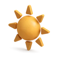 Isometric 3D icon of Sun, including keywords: sun.