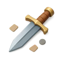 Isometric 3D icon of Sword, including keywords: sword.