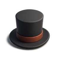 Isometric 3D icon of Top Hat, including keywords: top, hat.