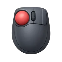 Front-facing trackball mouse 3D icon for computer hardware, input device, and technology UI design