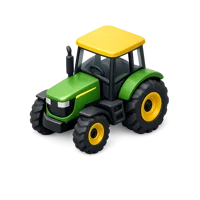 Tractor isometric 3D icon for farming, agriculture, and rural machinery visuals
