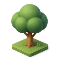 Isometric 3D icon of Tree, including keywords: tree.