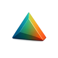 Triangle isometric 3D icon for geometry, symbols, educational graphics, and design interfaces