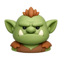 Front-facing troll 3D icon in a premium UI style for fantasy games, stories, and character-based interfaces