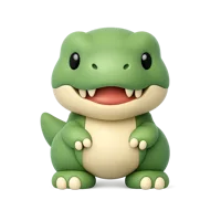 Front-facing Tyrannosaurus 3D icon in a premium UI style, free to download for dinosaur, education, and game interfaces.
