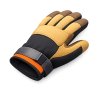 Isometric 3D work glove icon for safety, construction, and protective equipment designs