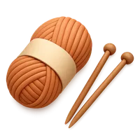 Isometric 3D icon of a yarn, stylized vector illustration for digital icon sets