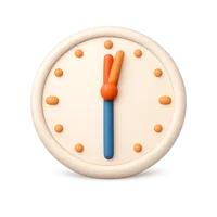 12:30 3D icon