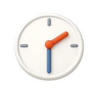 2:30 Clock 3D icon