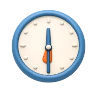 6:30 Clock 3D icon