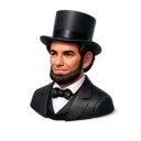 Abraham Lincoln 3D icon