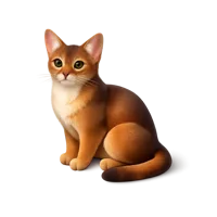 Abyssinian Cat 3D icon